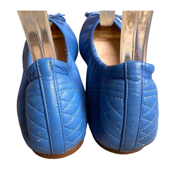 L K Bennett London Royal Blue Nappa Leather Sissy Ballet Flats 38 5 US 8 5 - Picture 8 of 15